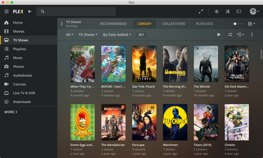 Example Plex window